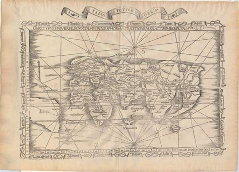 Orbis Typus Universalis Iuxta Hydrographorum Traditionem By Fries Ca