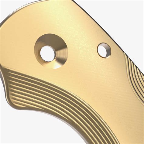 Lotus Brass Scales For Spyderco Para 3 Knife Flytanium