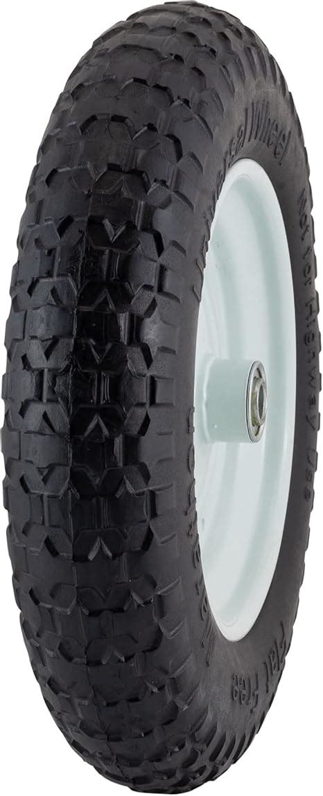 Marathon Universal Fit Flat Free Wheelbarrow Tire On Wheel With Spacer