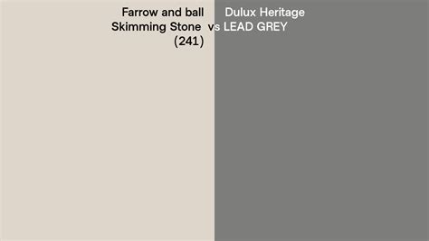 Farrow And Ball Skimming Stone 241 Vs Dulux Heritage Lead Grey Side By Side Comparison