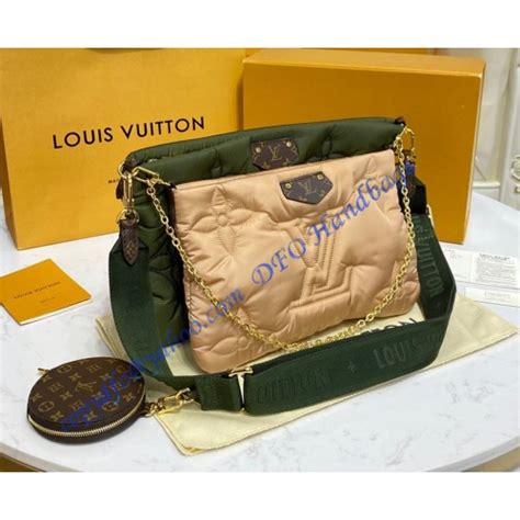 Louis Vuitton Maxi Multi Pochette Accessories M21057 Green Tan