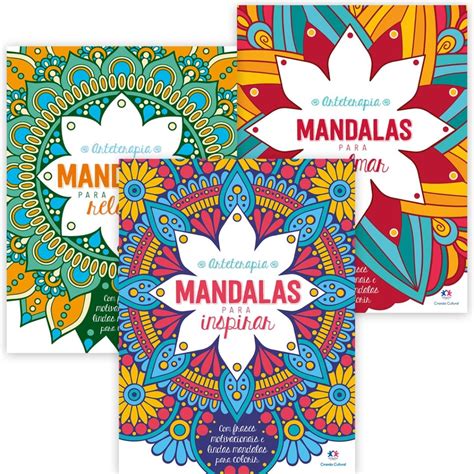 Livro Ilustrado De Pintar Arteterapia Mandalas Para Relaxar Inspirar