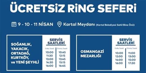 Kartal Belediyesinden Ramazan Bayramında Mezarlıklara Ücretsiz Ulaşım