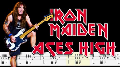 Iron Maiden Aces High Bass Tabs Notation By Chamisbass