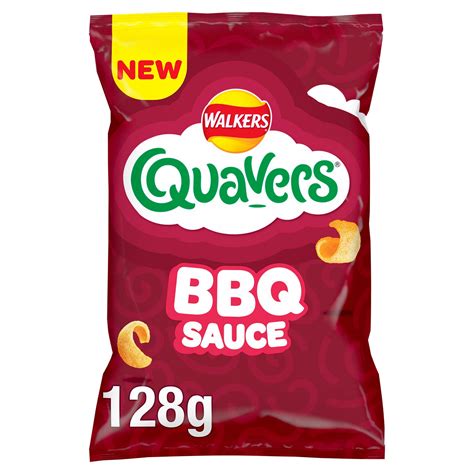 Walkers Quavers Bbq Sharing Snacks Crisps 128g Sharing Crisps