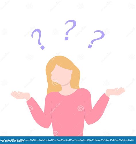 Blonde Girl Doesn T Know What To Do Stock Vector Illustration Of Person Shrug 256108730