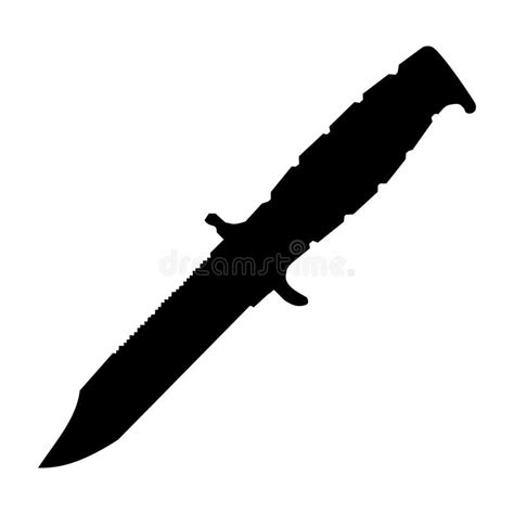 Combat Knife Silhouette Clipart