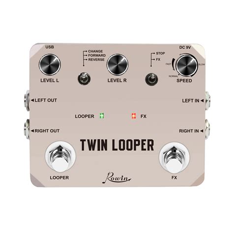 Rowin Ltl 02 Twin Looper Electric Guitar Effect Pedal Loop Station 11