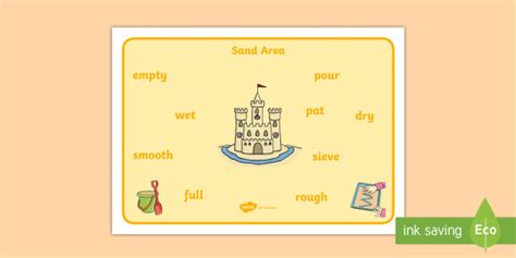 Sand Area Word Mat Art Instructions Word Mat