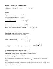 MAT 143 Quantitative Literacy CPCC