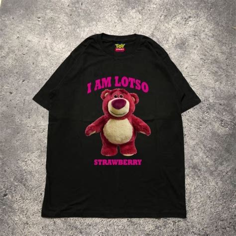 Jual Kaos Baju Toy Story I M Lotso Strawberry Hitam Dan Putih Authentic