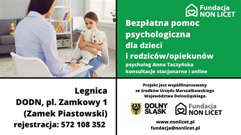 LEGNICA bezpłatna pomoc psychologiczna dla dzieci rodziców opiekunów