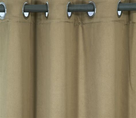 Buy Solid Blackout Eyelet Polyester Piece Door Curtain Beige Feet