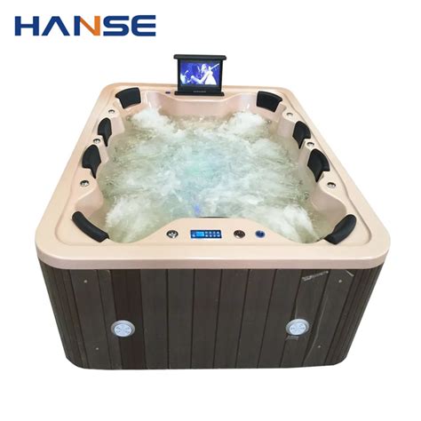 Luxury Combo 7 Person Out Door Pool Outdoor Whirlpool Hot Spa Tub China Hot Tub 8 Person And