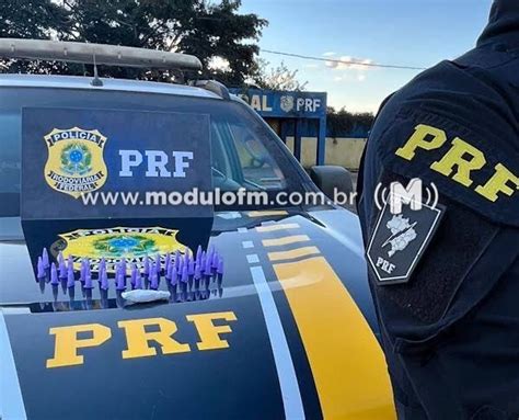 Passageiro de ônibus é preso quase de 50 pinos de cocaína na BR 365