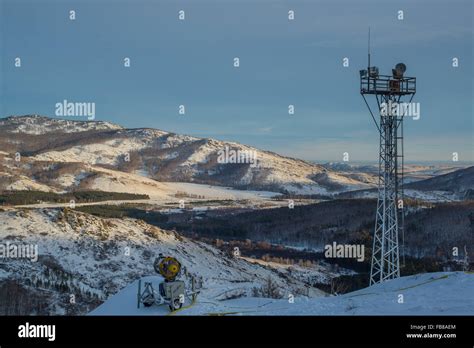 ski resort view stock photo alamy