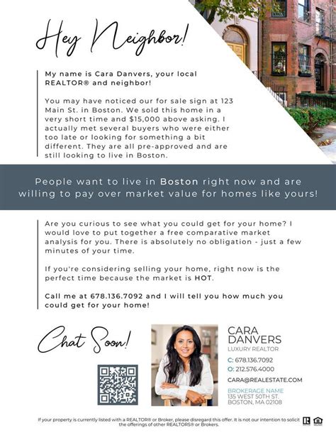 Hello Neighbor Prospecting Letter Real Estate Marketing This