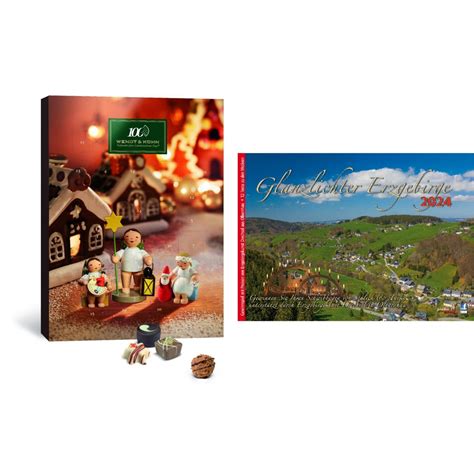 Adventskalender Mit Figur Kalender Glanzlichter Erzgebirge