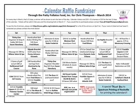 Nonprofit Fundraising Calendar Template