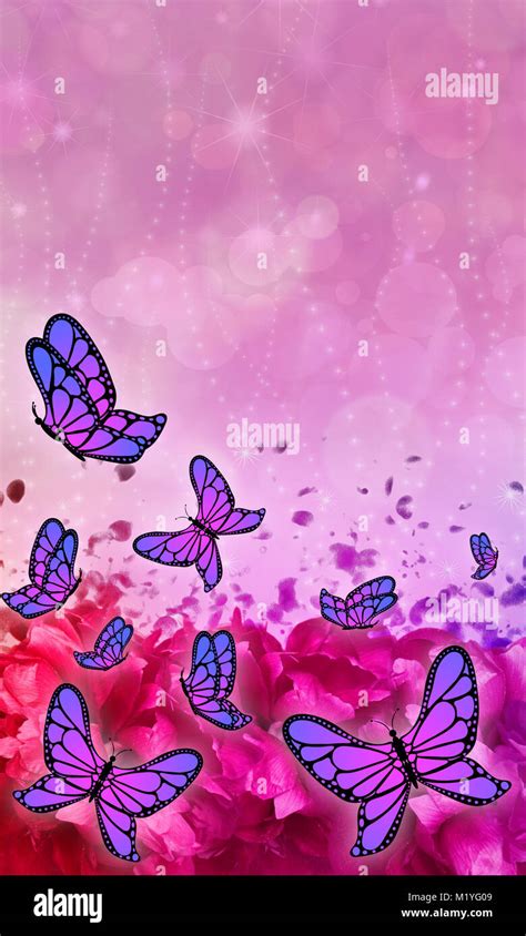 Butterfly patterned beautiful abstract mobile phone screen wallpaper ...