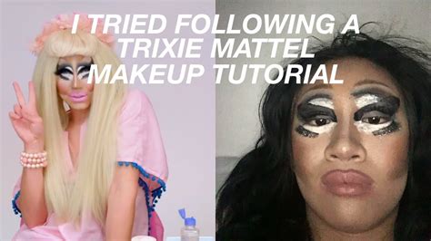 I Tried Following A Trixie Mattel Makeup Tutorial Youtube