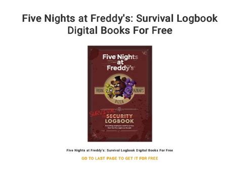 Five Nights at Freddy's: Survival Logbook Digital Books For Free