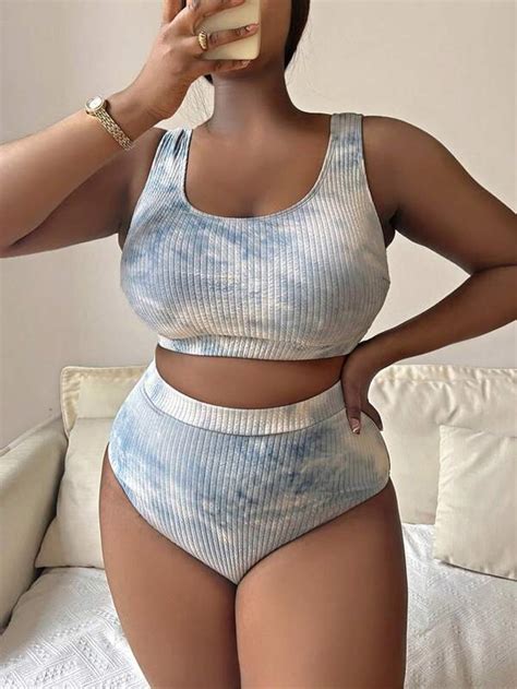 Shop Curve Plus Size Bikini Sets Swimwear Shein Usa