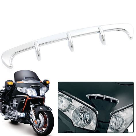 Motorcycle Chrome Front Fairing Scoop Trim For Honda Goldwing GL1800