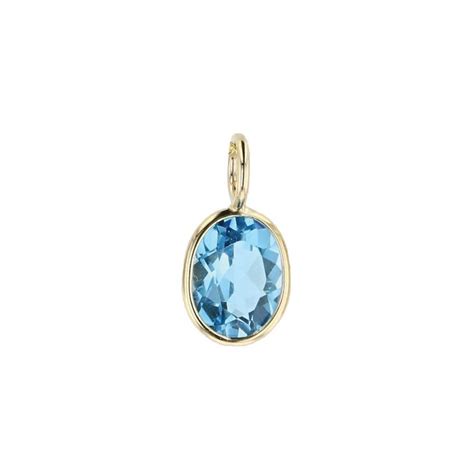 Blue Topaz Oval Cut Charm Hinerava Jewelry