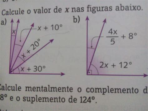 Calcule o valor de x nas figuras abaixo Preciso disso pra amanhã de