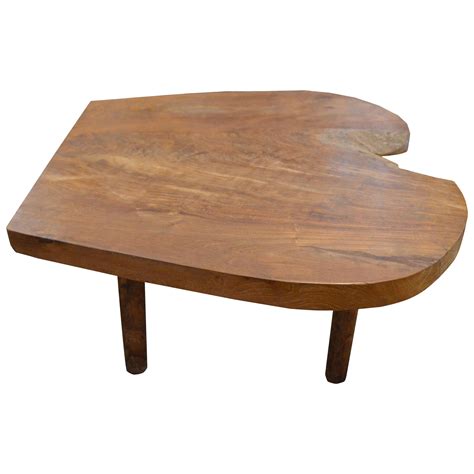 Andrianna Shamaris Mid Century Style Organic Teak Wood Coffee Table For