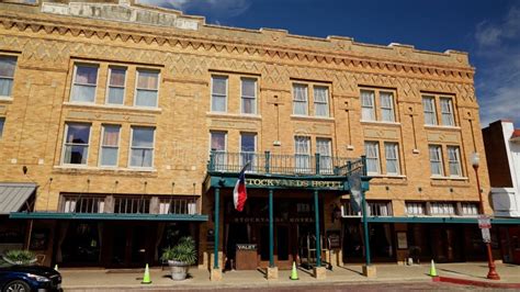 Famous Stockyards Hotel At Fort Worth Stockyards In The Historic