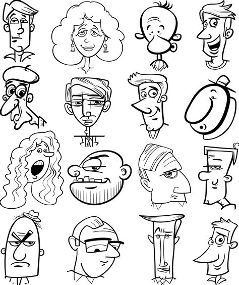 Premium Vector Cartoon People Characters Faces