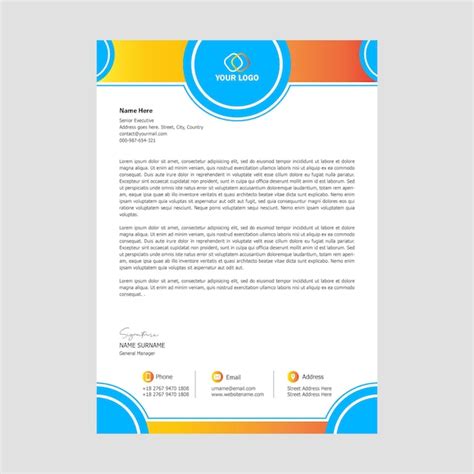 Premium Vector Letter Head Design