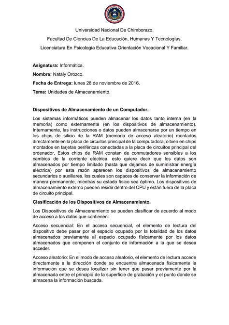 Nataly Unidades De Almacenamiento PDF