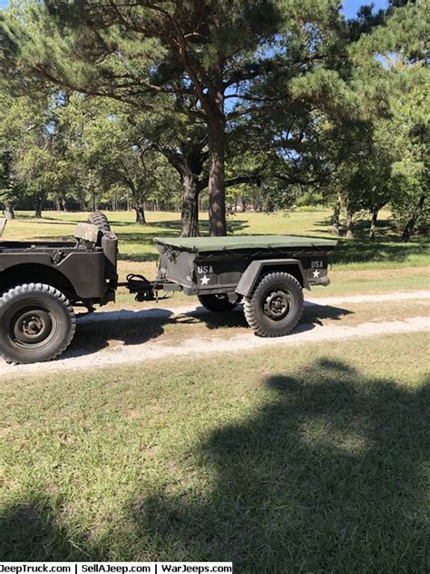 Vintage Military Trailer With Cover