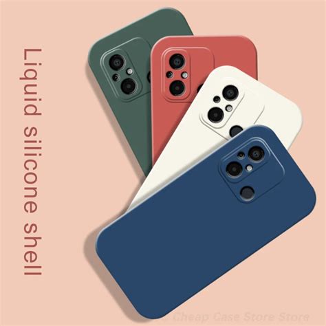 Funda De Silicona L Quida Con Borde Recto Para Xiaomi Redmi C