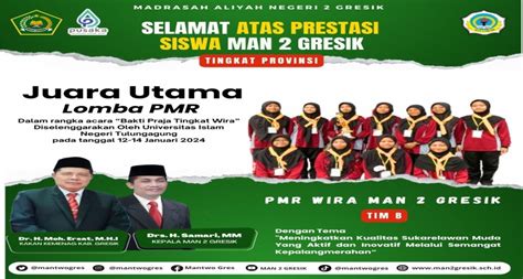 Tim B Pmr Man Gresik Raih Prestasi Gemilang Sebagai Juara Utama Di