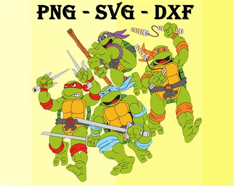 Teenage Mutant Ninja Turtles Svg Dxf Png Ninja Turtles Etsy