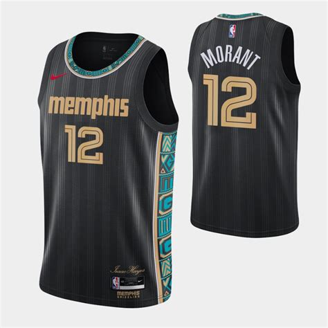 Mens New Original Nba Memphis Grizzlies 12 Ja Morant City Edition