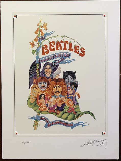 Lot Detail The Beatles Illustrated Lyrics Original Limited Edition