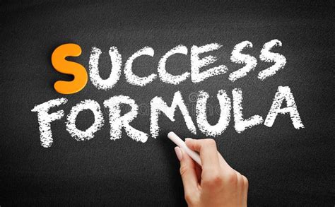 Success Formula Text On Blackboard Stock Photo Image Of Handwrite