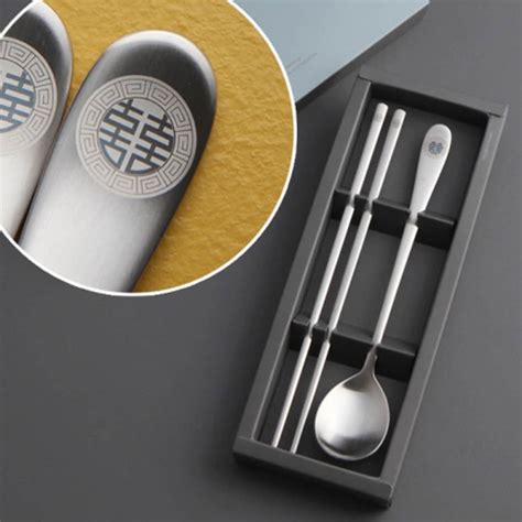 Korean Chopsticks Spoon Set Jeosgalag Metal Chopsticks STAINLESS