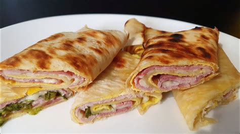 Wrap Au Jambon Fromage Facile Rapide Youtube