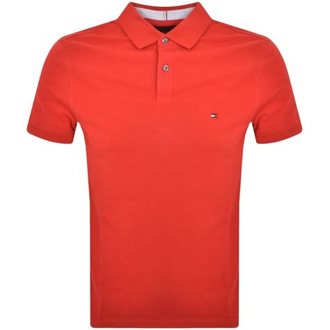 Tommy Hilfiger Regular Fit 1985 Polo T Shirt Red Mainline Menswear