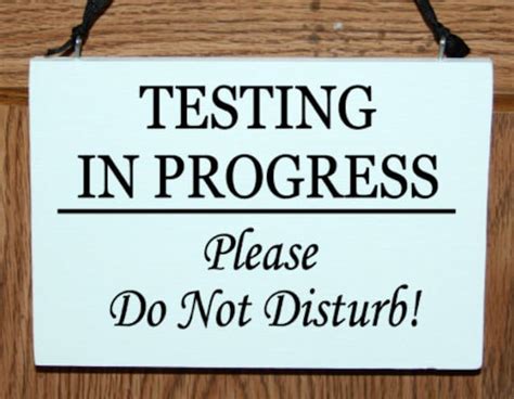 Testing In Progress Please Do Not Disturb Wood Door Hanger