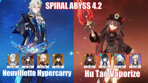 C0 Neuvillette Hypercarry C0 Hu Tao Furina Vaporize Spiral Abyss 4