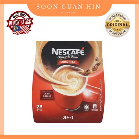 Nescafé Blend Brew Original 3 in 1 Premix Coffee 28 Stick Packs x 19g