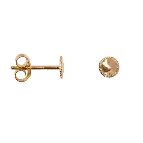 Shiny Circle Stud Earring Gold Plated Betty Bogaers RADIJS Conceptstore