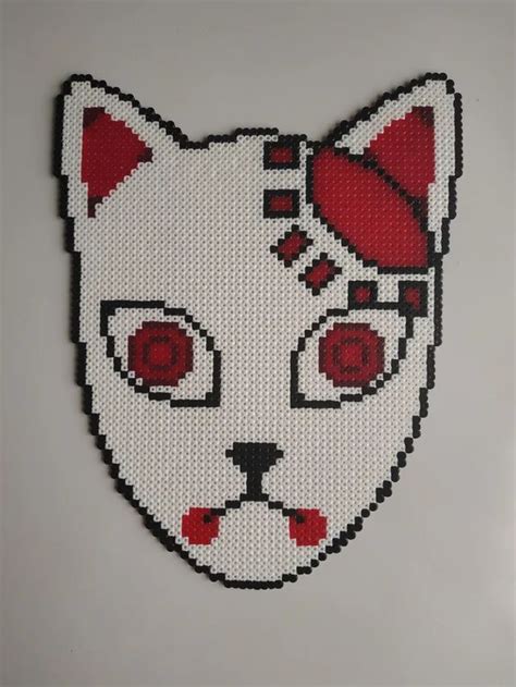 1 Tanjiro Kamados Kitsune Mask Made With Perler Beads